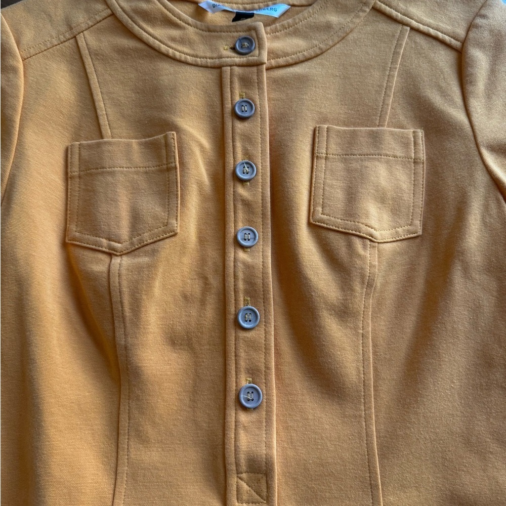 Diane Von Furstenburg dress size 8 trendy mango color - Picture 5 of 10